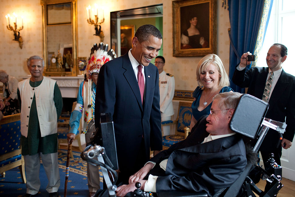 Stephen Hawking and Barack Obama Stephen Hawking and Barack Obama