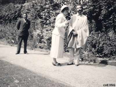 Sylvia Pankhurst with Haile Selassie (undated)