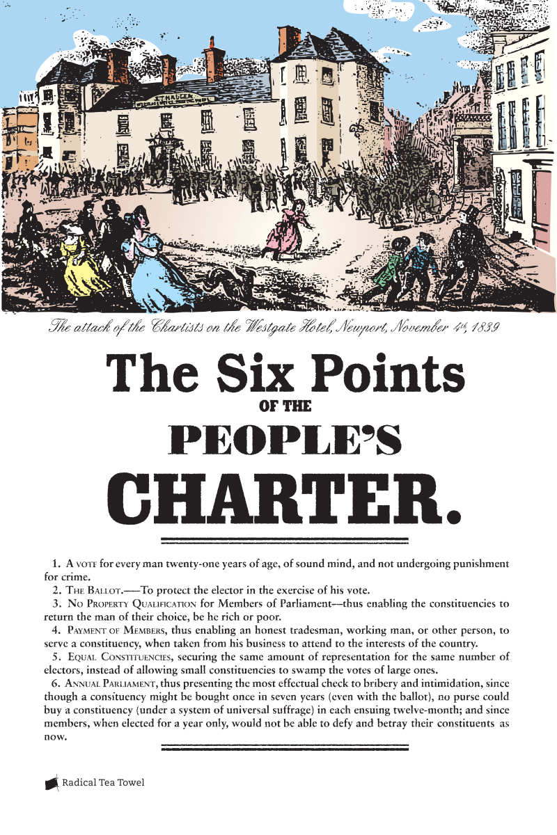 People's Charter tea towel