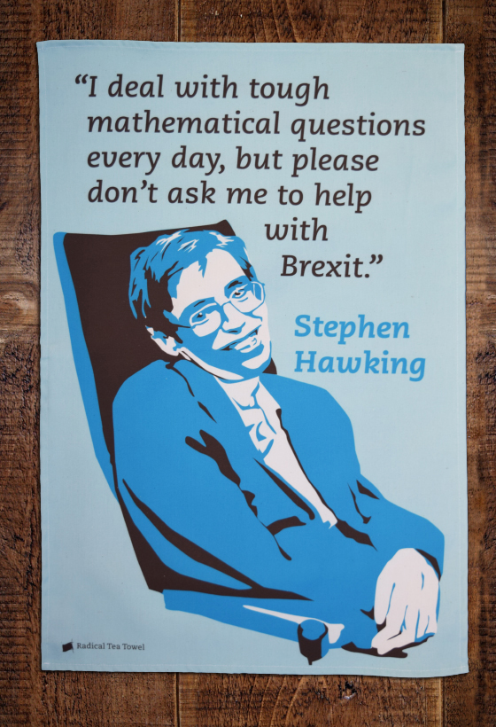 Stephen Hawking tea towel